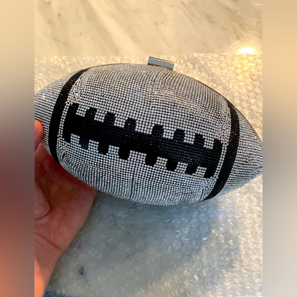 NWT Le Miel Rhinestone Football Crossbody/Clutch